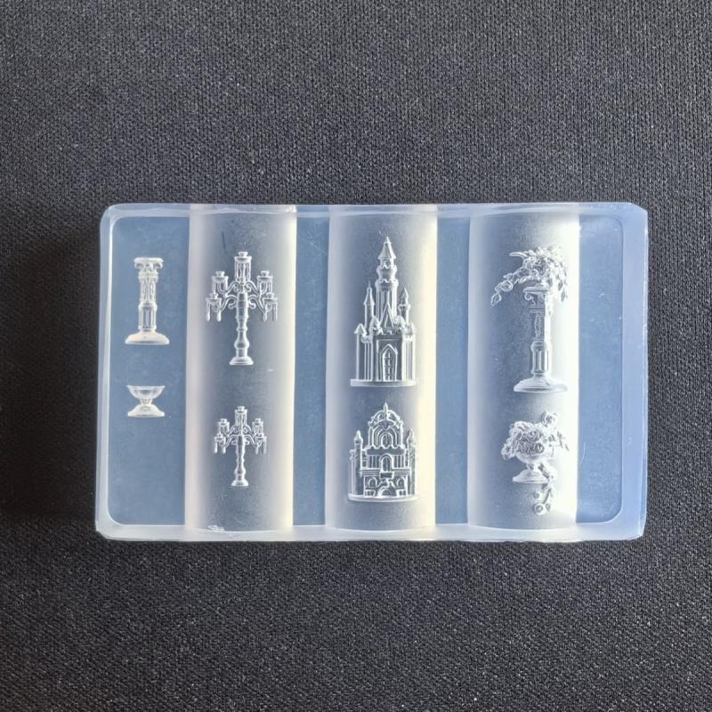 3D Силиконовый Молд для Ногтей Цветок Бант Бабочка Шаблоны для Ногтей Прозрачный Молд DIY Декор для Ногтей Штамповочные Пластины Инструменты для Маникюра