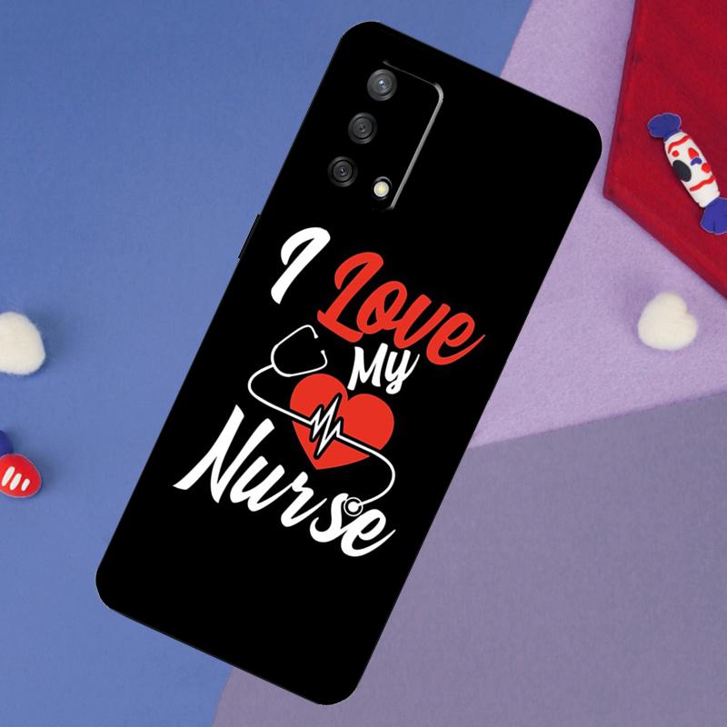 Nurse Medical Health Heart Case For OPPO A57S A54S A96 A76 A16 A5 A9 A53 A15 A17 A18 A58 A78 A98 A52 A72 A54 A74 A94