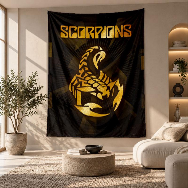 Decorative Tapestry,Scorpions Printed Wall Art, Lightweight Wall Hanging For Bedroom Background
