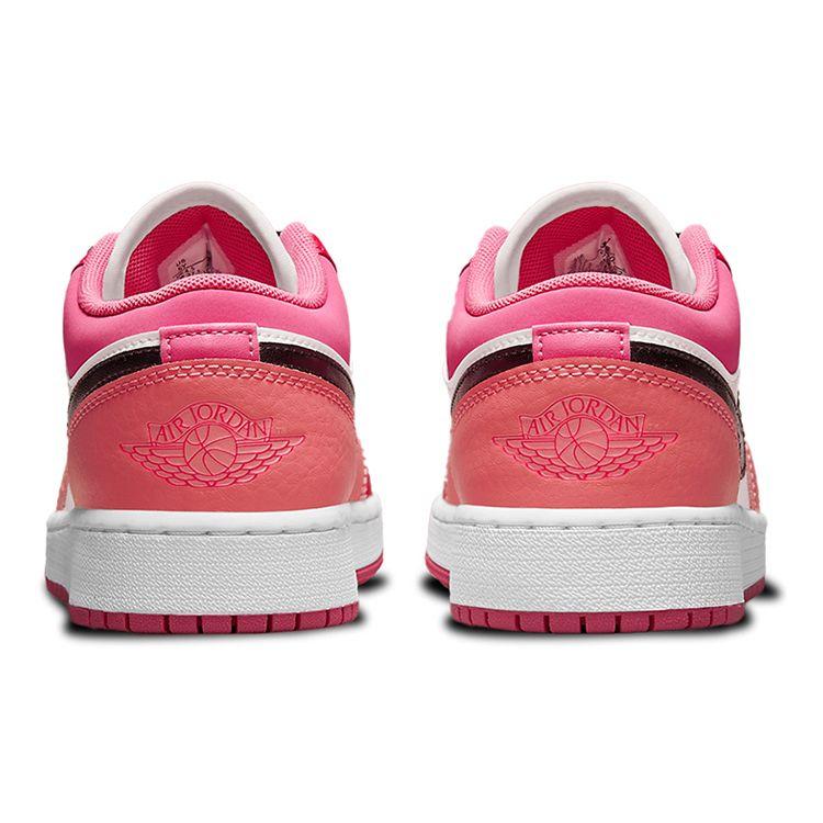 Кроссовки Air Jordan 1 Low GS White Pinksicle Kids Черные 553560-162