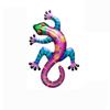 Iron Art Gecko Ornaments Wall Art Decoration Simulation Small Metal Gecko Lizard Sculptures Outdoor Home Garden Frnaments
