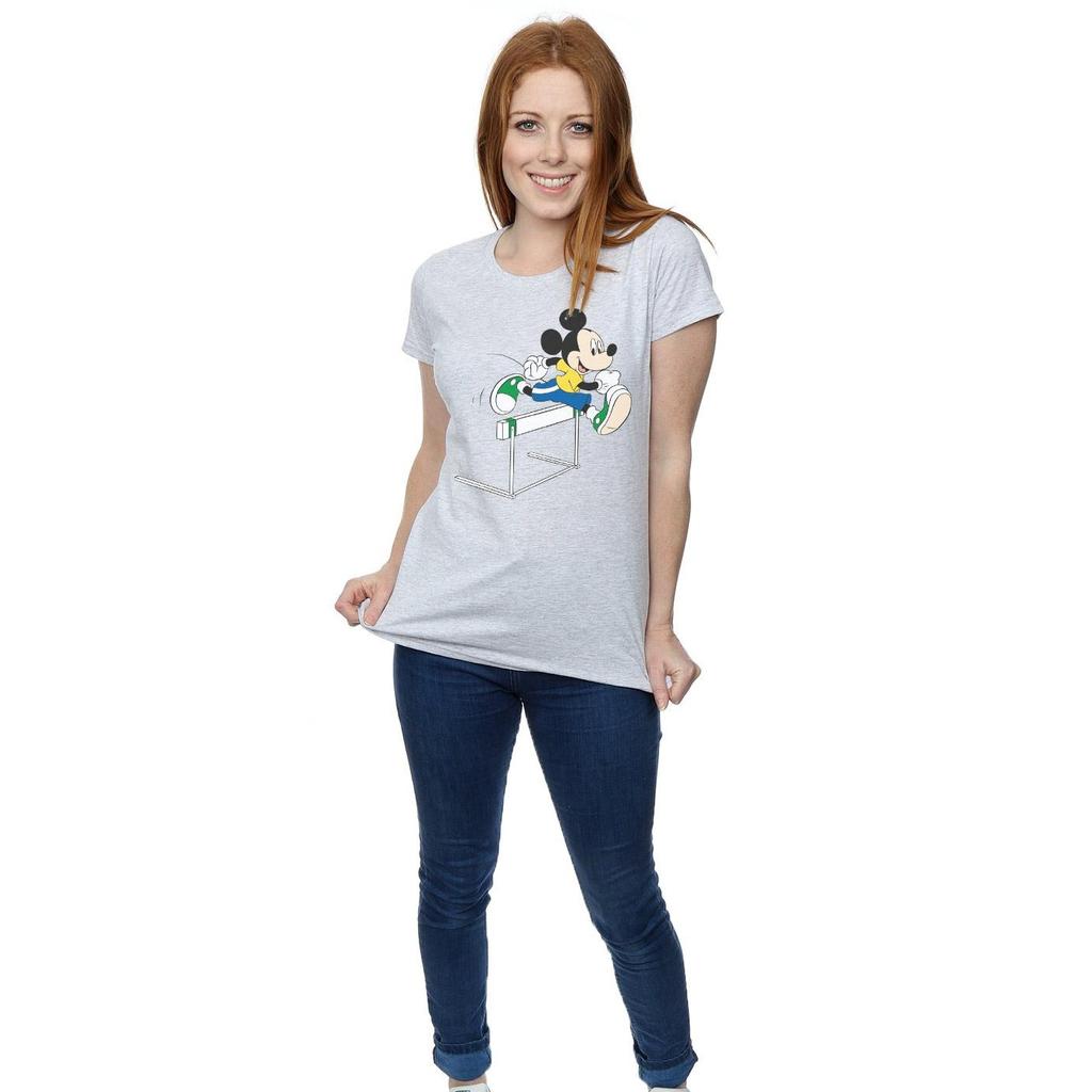 Disney Womens/Ladies Mickey Mouse Hurdles Cotton T-Shirt