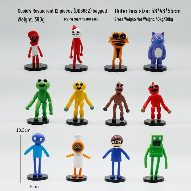 Сладкое Чудовище Сьюзи 3D Фигурка Пиццы - Игровой Коллекционный Игрушечный Монстр из Хоррор-Игры Pizzy
