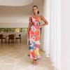 Women's Summer Fashion One-shoulder Slim Dress