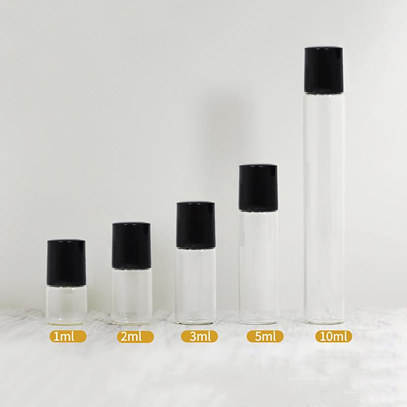 1 мл, 2 мл, 3 мл, 5 мл, 10 мл, янтарный тонкий стеклянный рулон на бутылке, пустая многоразовая бутылка, образец тестового эфирного масла, флаконы для духов с роликом