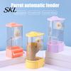 Dust-proof Bird Feeder Automatic Parrot Food Dispenser, No Mess Cage with Perch, Easy Clean Anti-Splash Pull-Out Drawer for Parakeets Budgies