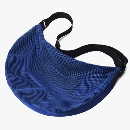 Single Ball Bag Crossbody Basketball Carrier Bag Waterproof Zippered Gym Shoulder Bag with Mesh Pocket Adjustable Strap for Carrying Soccer Volleyball