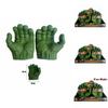 Green Hulk Gamma Fist Avengers Cosplay Gloves Soft Toy Party Gift