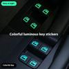 Car Interior Luminous Button Stickers Window Switch Glow