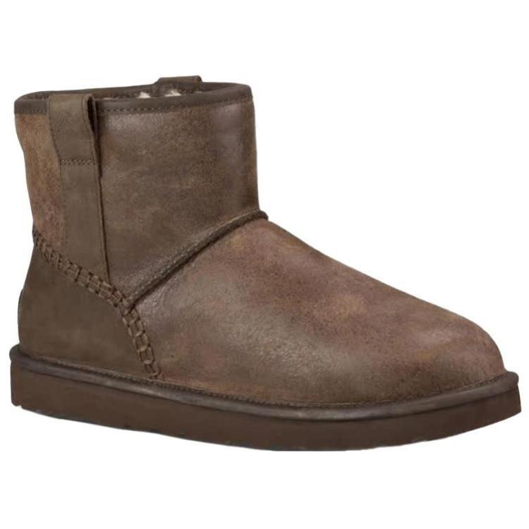 UGG Теплые Стильные Универсальные Короткие Снежные Ботинки Мужские ботинки Коричневые 1008621-CHE