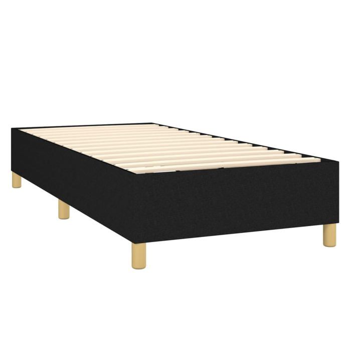 Maison Exclusive - Sommier à lattes de lit avec matelas Noir 100x200 cm Tissu