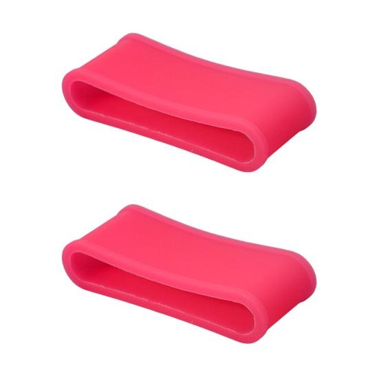 2 шт., эластичная ручка для бадминтона, ракетка для настольного тенниса, ручка, силиконовое противоскользящее кольцо, аксессуары для пиклбола