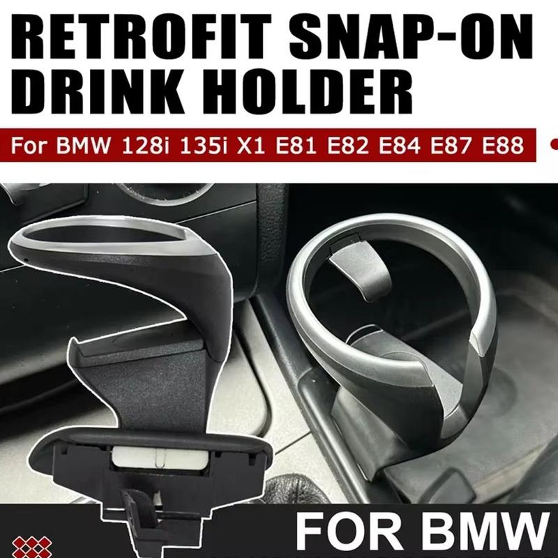 New Car Accessories Black ABS+PC Front Cup Drink Holder Phone Holder Organizer  For BMW 128I 135I 2008-2013 X1 E82 E84 E88