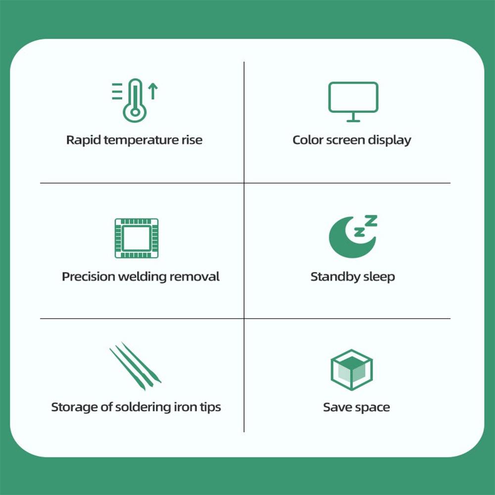 Паяльная станция 3-в-1 S5 | Совместима с ручками C210/C245/C155 | Автоматический сон и энергосбережение | Регулируемая мощность 120 Вт-200 Вт