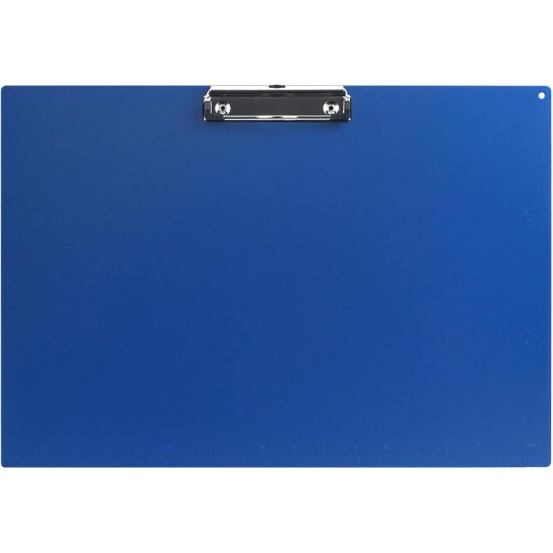 Acocony 11x17 Clipboard Landscape with Ruler Extra Large Clipboard Low Profile Clip 11 x 17 Clipping Board Plastic Blue Pack of 1