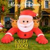 5.91FT LED Light Xmas Inflatable Santa Claus Reindeer Toy Yard Party Decoration Home Supplies Ornaments Christmas Holiday Gifts