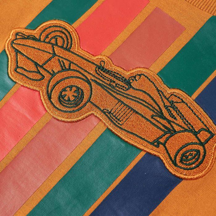 Детская футболка с длинным рукавом темно-охристого цвета 92/104/116/128/140