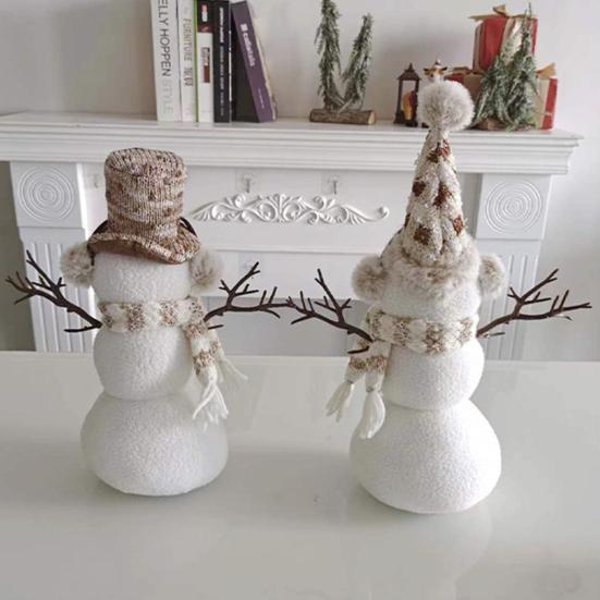 Рождественский орнамент в виде снеговика, очень мягкий, износостойкий, очаровательный внешний вид, игрушка для рождественской вечеринки, украшение для рабочего стола