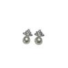 Серьги-гвоздики Vivienne Westwood с жемчугом Сатурн, двухсторонние, съемные - Женские, легкая роскошь, многослойные, модные