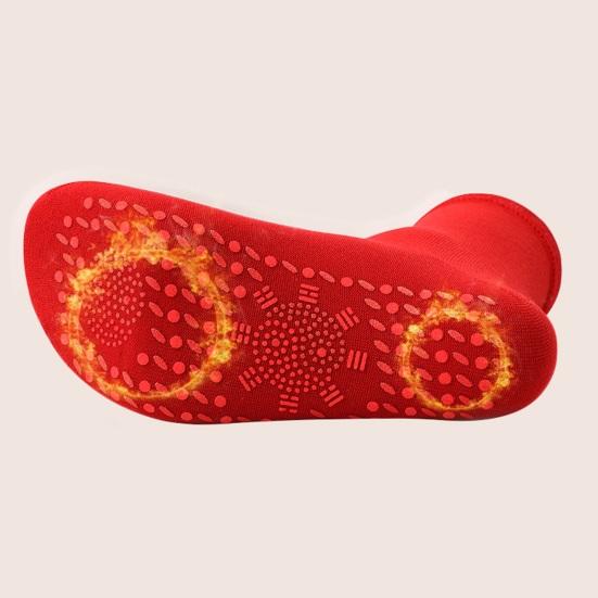 1 пара носков с подогревом, сохраняющих тепло ног 24 часа, силиконовые подошвы, средней длины, высокоэластичные, однотонные спортивные носки, удобные носки для холодной погоды