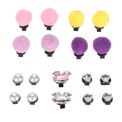 18 шт. Декоративные клипсы для обуви Стильные Элегантные Милые Стразы Кролик Меховой шарик Жемчужная Пряжка для обуви для Сандалий Тапочек Толстые