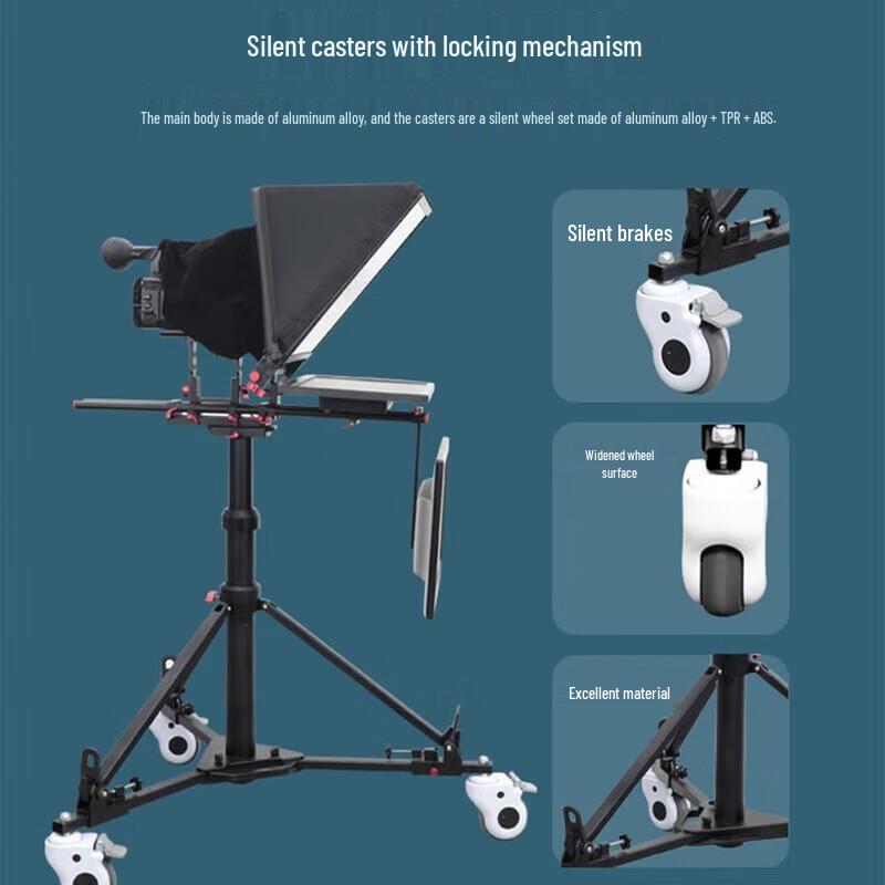 Professional Broadcast-Grade Pneumatic Silent Teleprompter