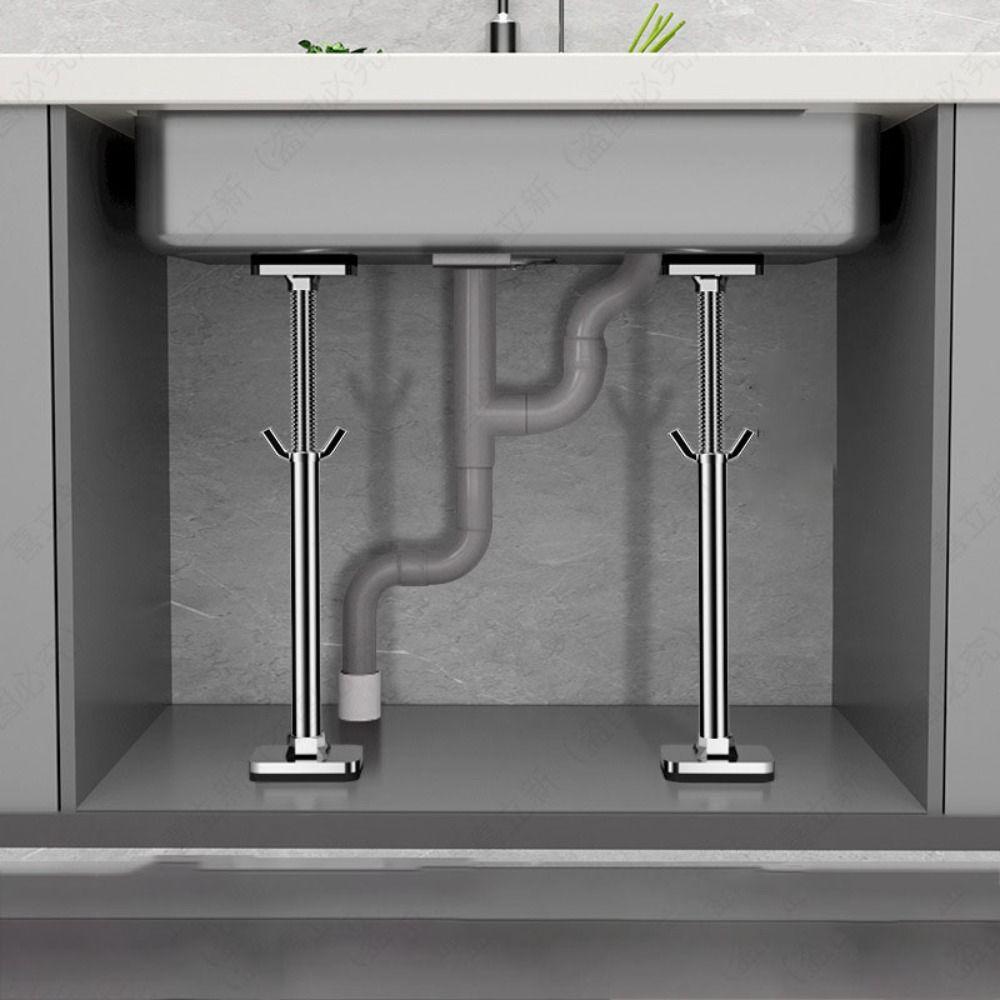 Telescopic Undermount Sink Support Adjustable Kitchen Sink Bracket Bottom Installation