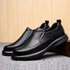 Fashion Soft Leather Casual Shoes for Men Spring Autumn New Designer Men's Dress Shoes Male Black Platform Loafers Male