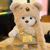 Костюм для среднего медведя - Сине-розовый полосатый набор комбинезонов с морковкой
