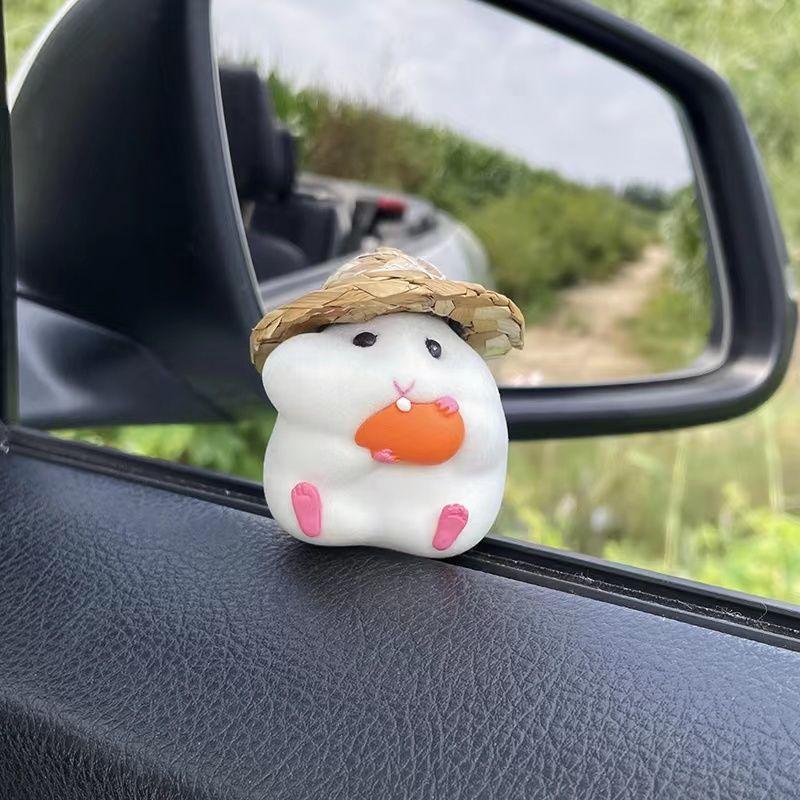 2023 Car Decoration Hamster Car Accessories New Console Cute Doll Car Interior Pendant Car Decoration Car Accessories
