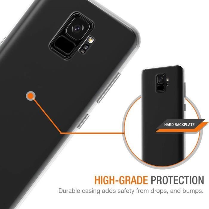 Coque - HONGWE - Samsung Galaxy S9 - Ultra Transparente - Silicone en Gel TPU - Souple