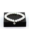 Stones and Minerals. Bracelet Selenite Beads from Morocco 8 Mm. 5A Quality. Made In France.