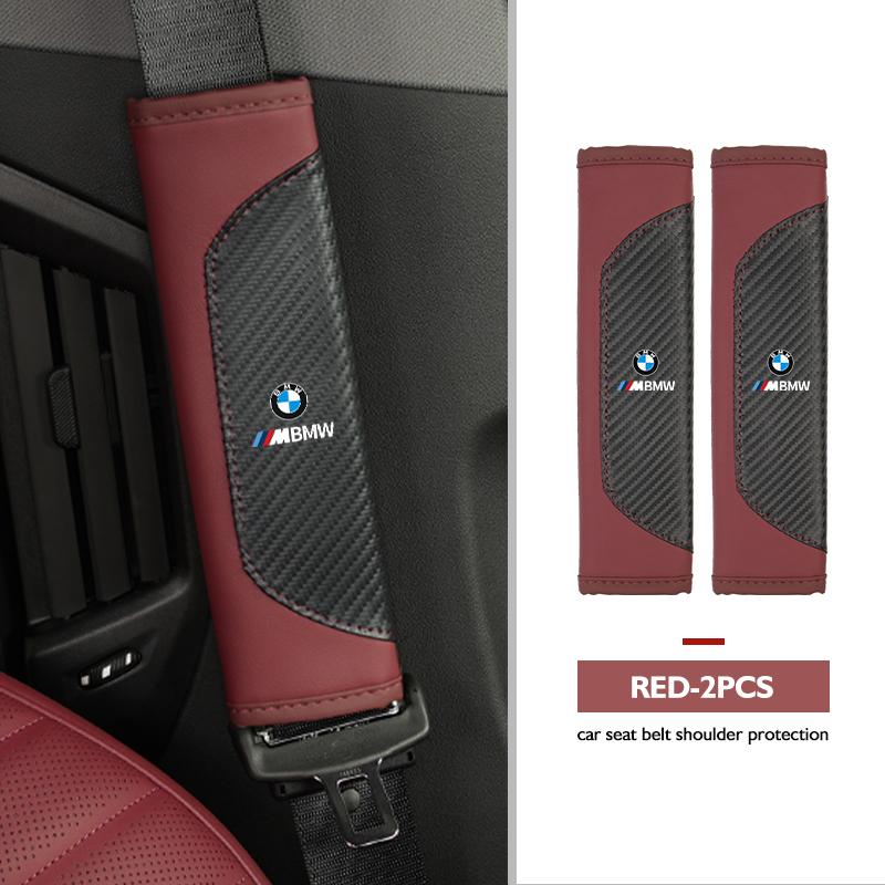 Car Seat Belt Protection Spliced Carbon Fibre Shoulder Pad For BMW X3 X5 M5 M3 E46 E90 E60 F10 E39 F30 E36 G30 E87 E70