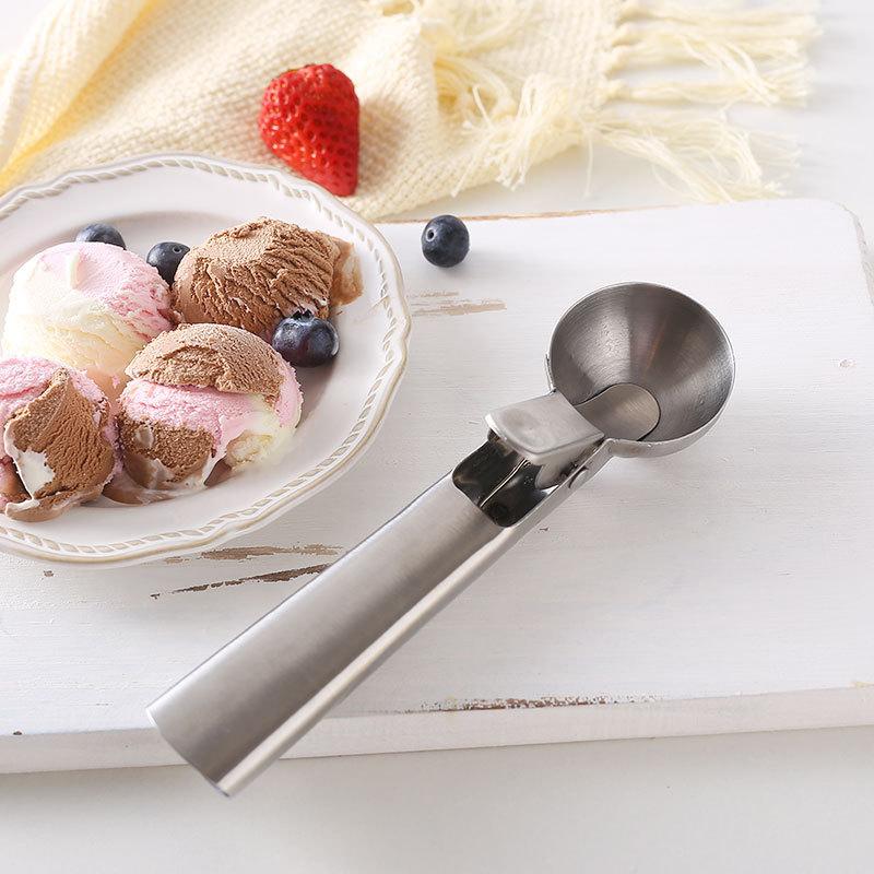 Ice Cream Scoops Stainless Steel Ice Cream Digger Non-Stick Ice Cream Spoon Tool
