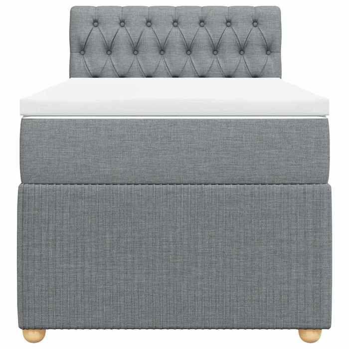 Maison Exclusive - Sommier à lattes de lit avec matelas Gris clair 100x200cm Tissu