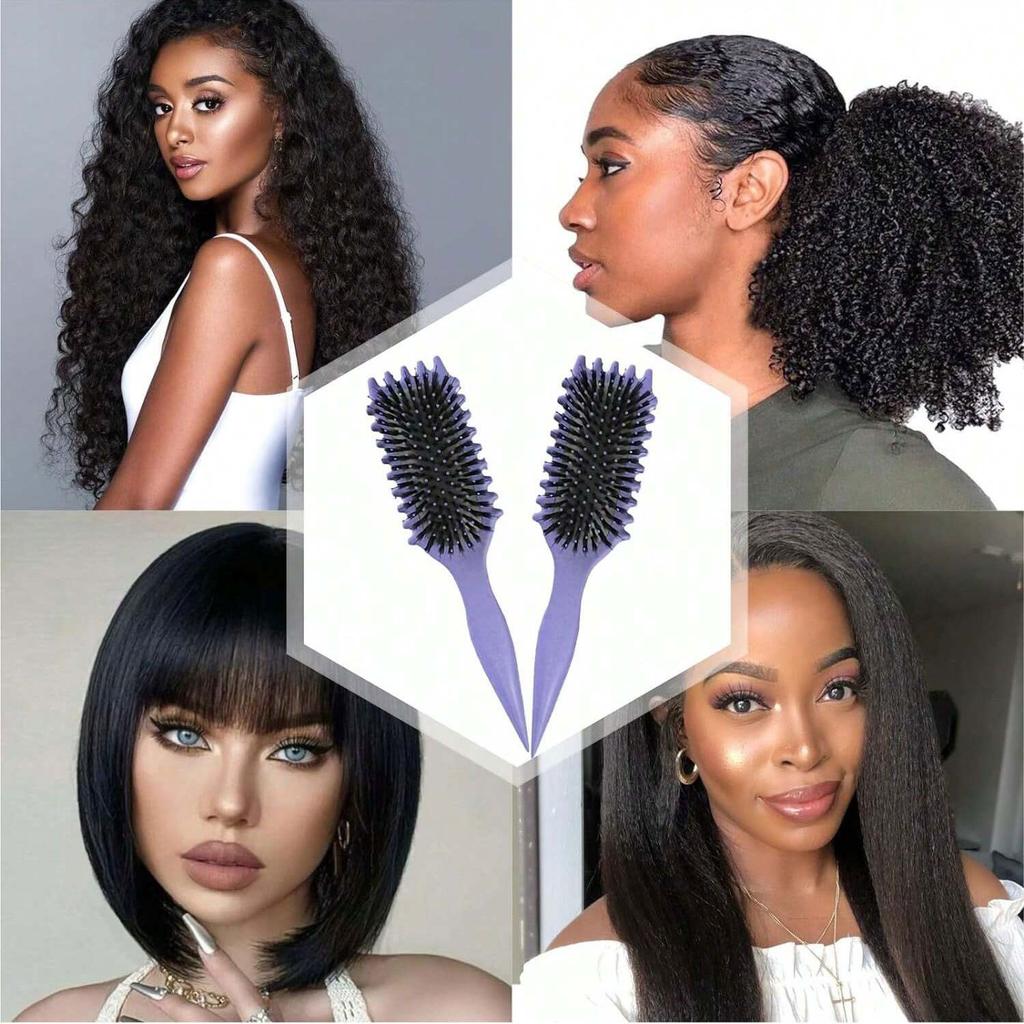 Горячая расческа оптовая продажа Bounce Curl Defining Styling Brush Массажная расческа Воздушная подушка расческа для завивки волос