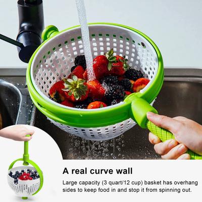 Складная центрифуга для салата со складной ручкой, многофункциональная протирка для фруктов и овощей, сетчатый дуршлаг, корзина для слива