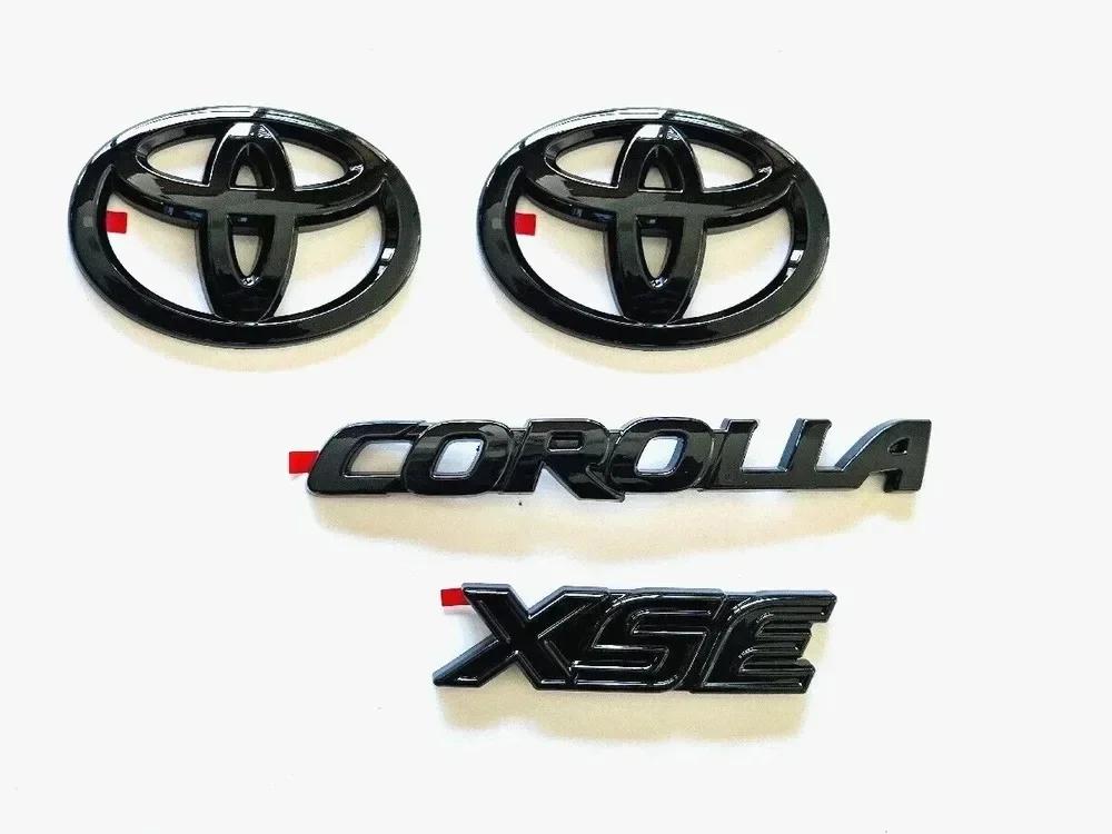 Накладка ABS на логотип автомобиля Глянцевая черная EMBLEM для Toyota COROLLA 2019-2025 СЕДАН XSE SE LE аксессуар для автомобиля PT948-02200-02
