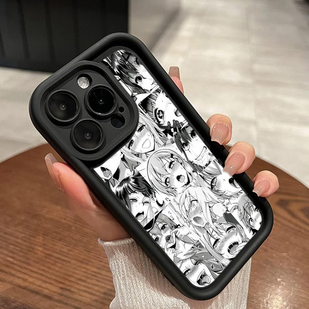 LZ1 Anime Girl Cartoon Japan Cute Drool Faces Silicone Phone Case for Xiaomi 11 Lite 14T Redmi 14C A3 Note 12 11 9 13 Pro Plus Shockproof Back Cover