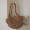 Yogodlns Летняя соломенная сумка на плечо для женщин, пляжные сумки ручной работы из ротанга, тканая большая сумка для отдыха, дорожная сумка подмышки большой вместительности