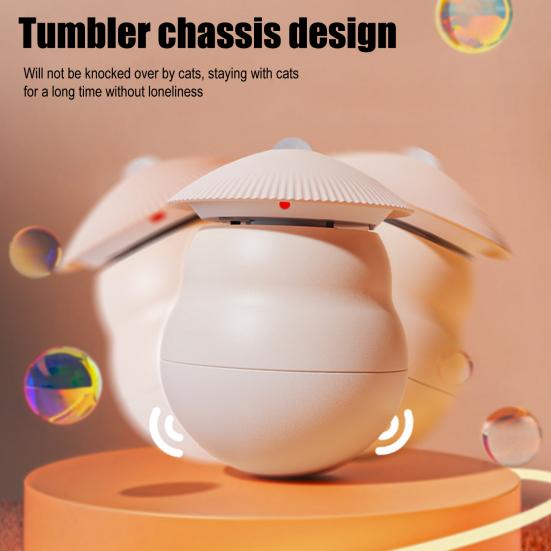 Автоматическая вращающаяся дразнилка для кошек, игрушка для погони за красным лучом, интерактивная качающаяся игрушка для кошек с автоматическим сенсором для тренировок и снятия скуки у домашних кошек