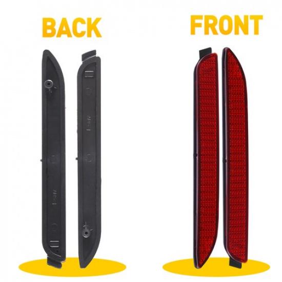 Pair Rear Bumper Reflector Driver Passenger For Toyota Sienna LE XLE 2011-
