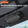 Car Visor Clip-On Storage Eyewear Case with Box Sun Visor Push-Open Cover Dustproof