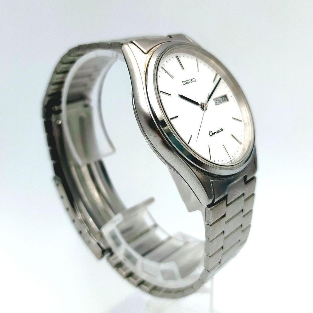SEIKO Chronos Часы Новая батарея [Рабочее состояние] День-Дата 5H23-7D40