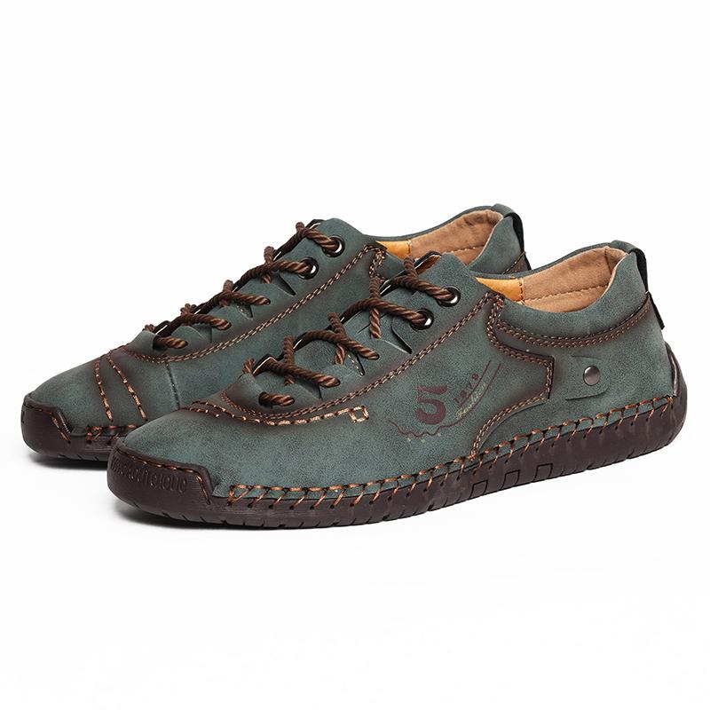 Мужская обувь из кожи ручной работы, повседневные мокасины, туфли из спилка на шнуровке, мужские туфли на плоской подошве, горячая распродажа, мокасины, обувь для активного отдыха, дропшиппинг