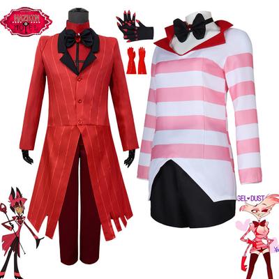 Hazbin Косплей Отель ALASTOR Dust Angel Униформа Косплей Костюм Мужчины Женщины Хэллоуин Костюм Полный Комплект