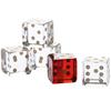 Baccarat Dice Set of 5 Jew Crystal Clear Red 2813755 [Item]