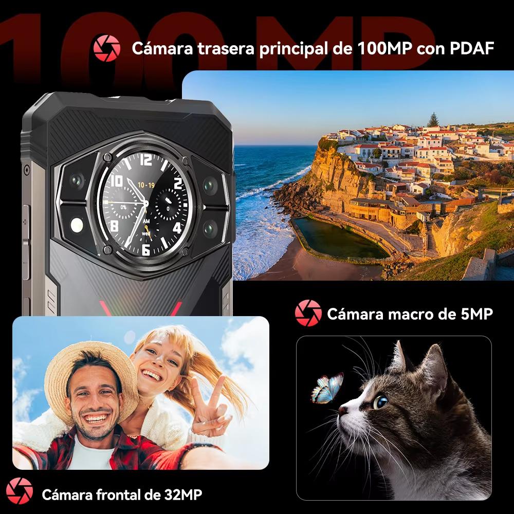 Cubot KINGKONG AX, защищенный смартфон Android 14, Helio G99, 12 ГБ ОЗУ 256 ГБ ПЗУ, экран 120 Гц, камера 100 МП, NFC, 5100 мАч, 33 Вт, телефон 4G