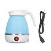 Складной дорожный электрический чайник из силикона и нержавеющей стали, быстрокипящий складной электрический чайник, 0,6 л (синий)