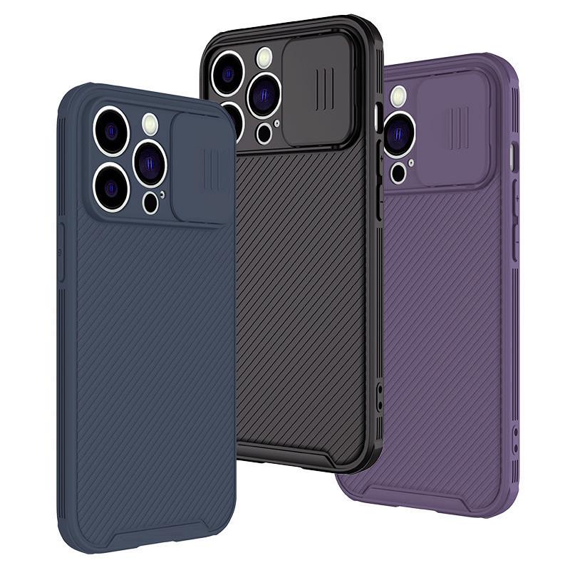 Магнитный чехол с защитой объектива камеры на сдвижной крышке для For Iphone 16 1 14 13 12 11 ProMax Plus для Беспроводной зарядки Мягкий Полный Чехол